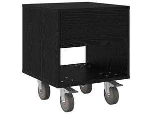 Table de chevet chêne noir 40,5 x 40 x 48 cm bois d'ingénierie