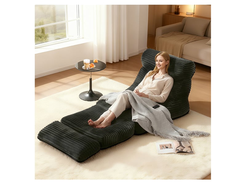  Canapé modulable qe-heise 2-en-1, fauteuil détente et lit d’appoint moderne  - Conforama B