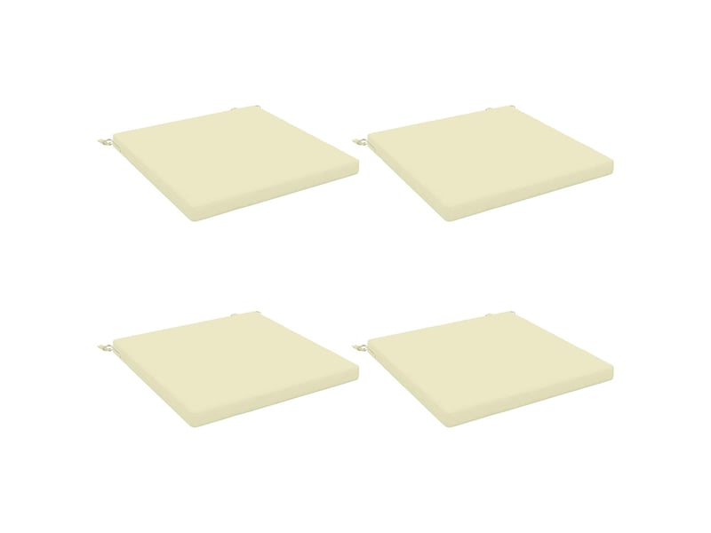  Lot de 4 coussins de siège, coussins d'assise soest 100 % polyester crème cf60364  - Conforama A