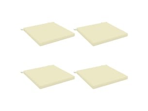 Lot de 4 coussins de siège, coussins d'assise soest 100 % polyester crème cf60364