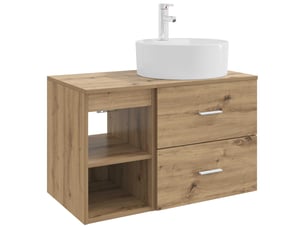 Ensemble de mobilier de salle de bain 2 pcs chêne artisanal shl1733