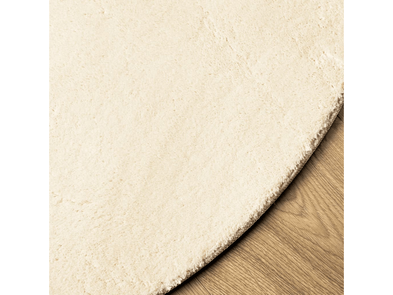  Tapis à poils courts doux et lavable crème ø 100 cm - comfortxl 375047 - Conforama C