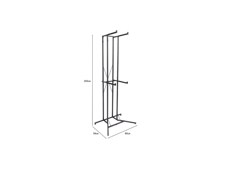 Porte-vélos vertika en métal noir 80 x 57,5 x 194,5 cm - Conforama C