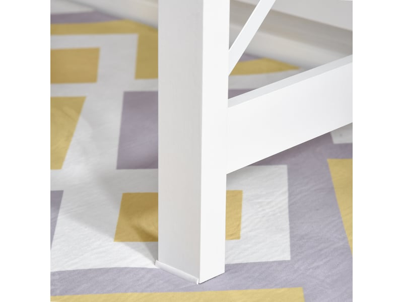  Bureau avec rangement bureau bibliothèque en bois moderne avec étagères et grand plateau pour petits espaces maison chambre à coucher, blanc, 105 x 50 x 137,5 cm  - Conforama W