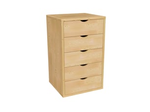 Caisson à tiroirs 5 en bois massif, miel
