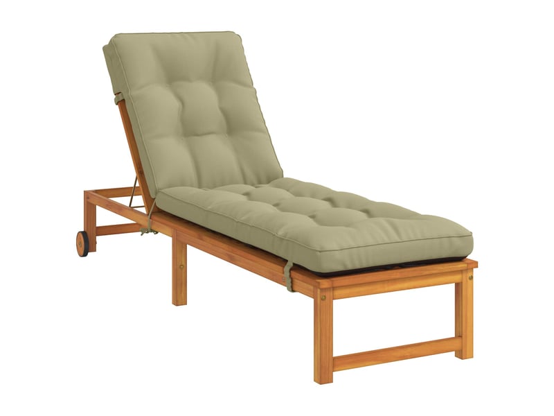  Coussin de transat, coussin pour bain de soleil vianen 100 % polyester vert clair cf56359  - Conforama C