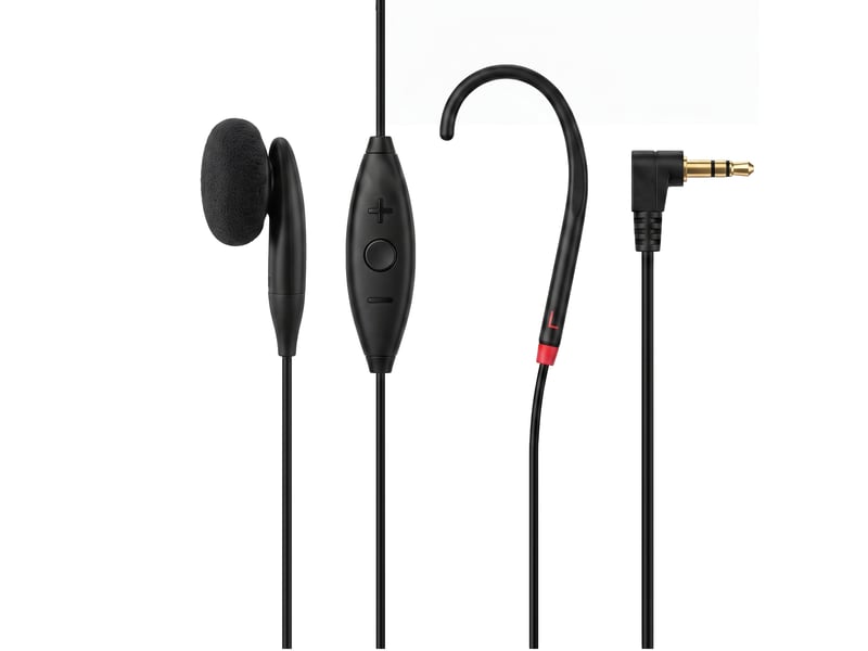  Oreillette d'induction pour senior avec écouteur et micro intégré jack 2.5mm geemarc noir CLHOOK5_BLK - Conforama A