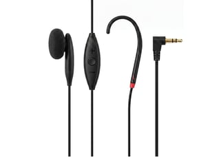 Oreillette d'induction pour senior avec écouteur et micro intégré jack 2.5mm geemarc noir