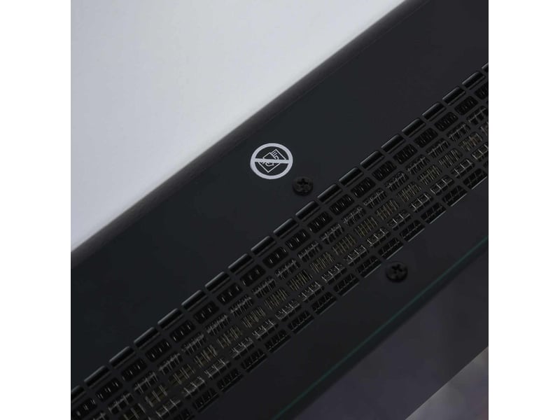  Cheminée électrique 72,5x11,5x40 cm led métal noir  - Conforama C