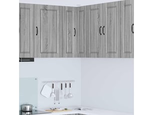 Meuble mural de cuisine, armoire d'angle cuisine porto gris sonoma 57x57x80cm