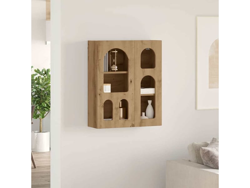  Armoire suspendue, meuble de rangement elst chêne artisanal 59x20x71,5 cm  - Conforama D