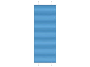 Store plissé, store de fenêtre bleu 75x200 cm largeur du tissu 74,4 cm polyester cf46806