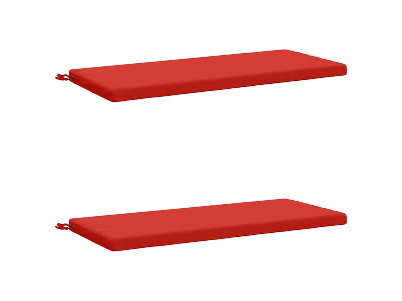  Lot de 2 coussins de banc, coussins d'assise soest 100 % polyester rouge cf57370  - Conforama A