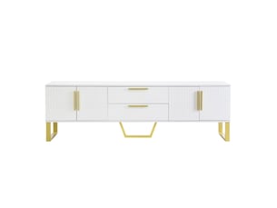Meuble tv coloris blanc 170 cm <strong>OKWISH</strong>  <strong></strong>