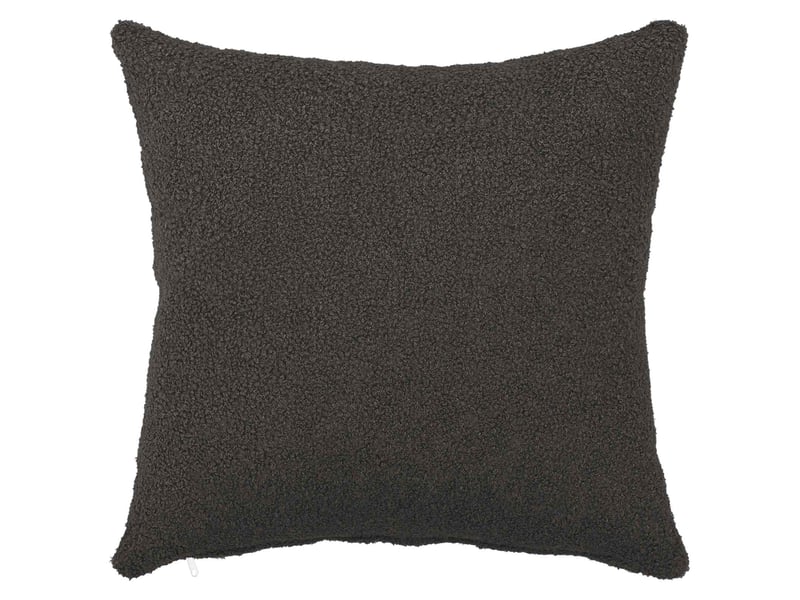 Lot de 2 housses de coussin heerlen gris foncé 45 x 45 cm bouclé cf49443 - Conforama A