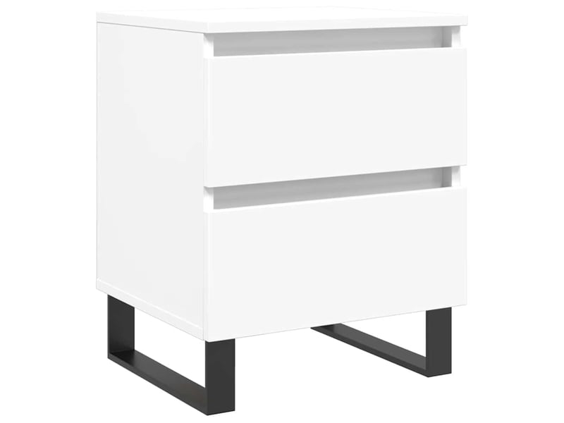  Table de chevet - cabinet de chevet - table de nuit blanc 40x35x50 cm bois d’ingénierie  - Conforama A