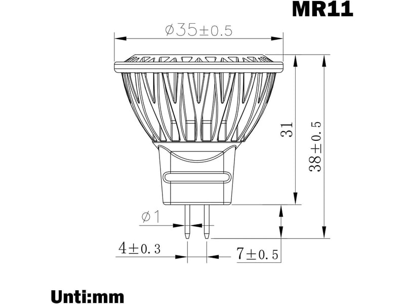  6 ampoules mr11 gu4 3w 6000k 12v 280lm  - Conforama B