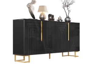 Buffet 4 porte(s)  0 tiroir(s) MODENVIE  - 152 cm coloris noir 