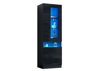 Vitrine coloris noir 2 étagère(s) HAUSS SPOLE  - 50 cmx180 cm