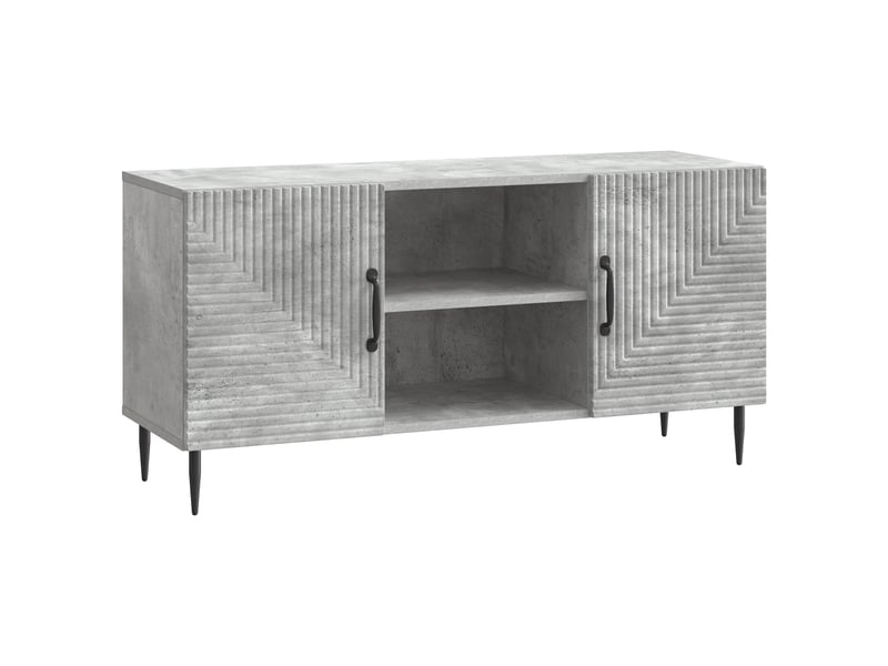  Meuble tv - banc tv - meuble de rangement gris béton 102 x 34,5 x 50 cm bois d'ingénierie  - Conforama A