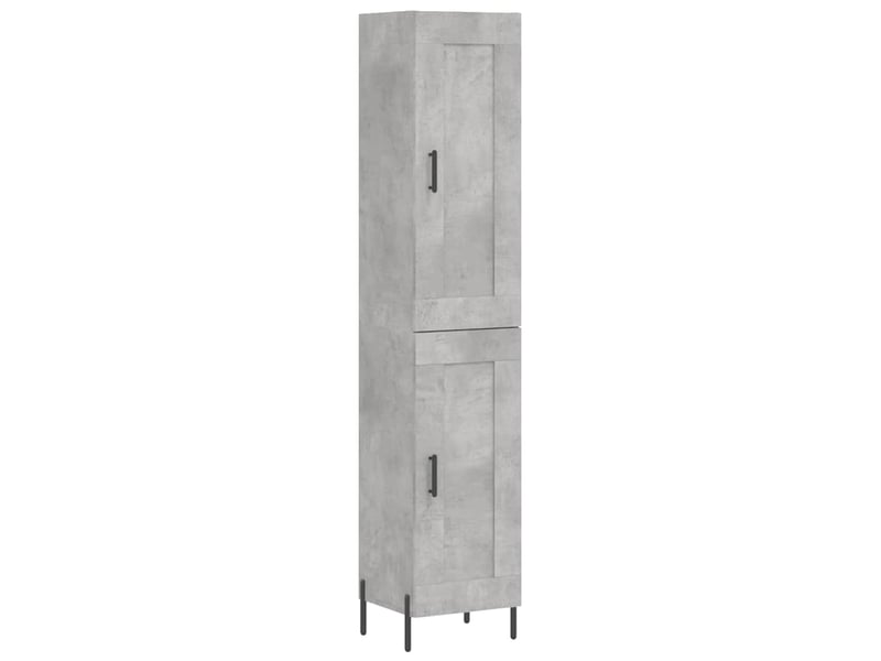  Buffet haut - bahut - meuble de rangement gris béton 34,5x34x180 cm bois d'ingénierie  - Conforama A