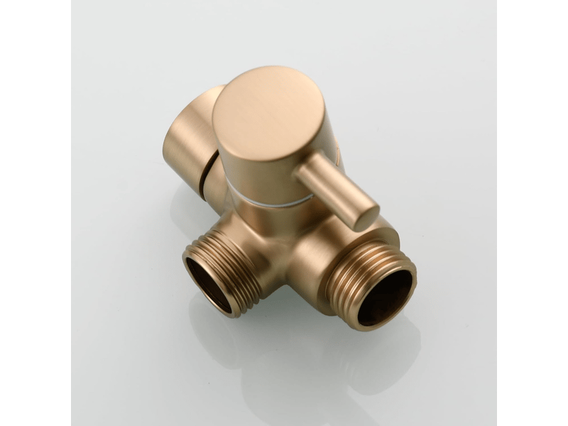  G12 inverseur douche bain laiton vanne de connecteur 3 voie pour pommeau de douche double, or brossé  - Conforama E