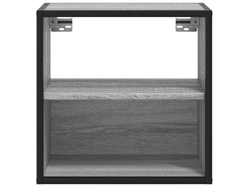  Lot de 2 tables de chevet - cabinet de chevet - table de nuit murales sonoma gris 40x31x39,5 cm  - Conforama D