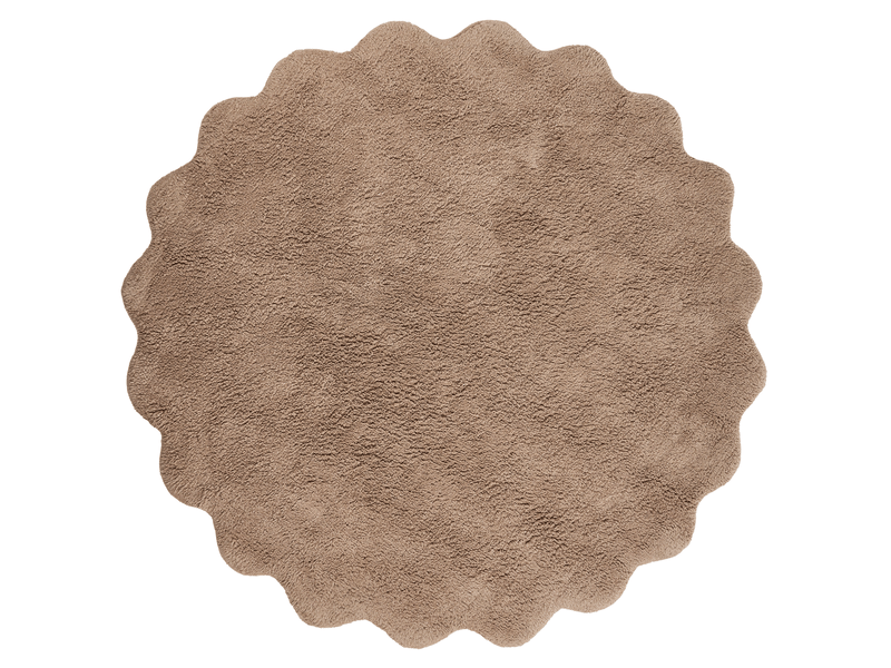  Tapis enfant anegundi  marron clair ø 120 cm coton avec coussin  - Conforama D