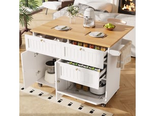 Desserte 3 portes 3 tiroirs coloris blanc