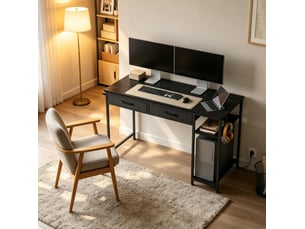 Bureau gaming BEAUNIV 120 cm coloris noir