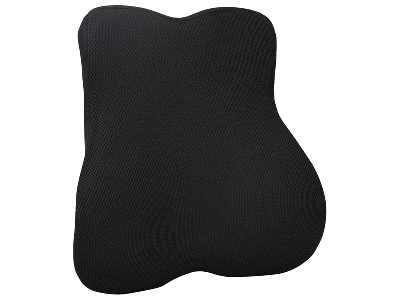  Coussin dorsal, coussin lombaire noir mousse à mémoire de forme 40 x 40 x 11 cm cf56449  - Conforama C