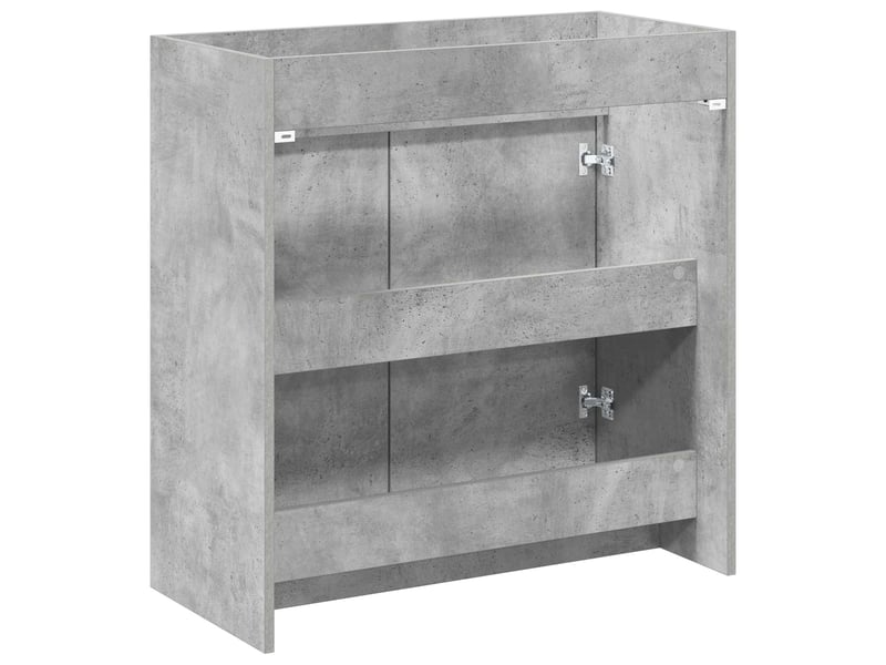  Meuble sous lavabo de salle de bain, commode gris béton shl1807  - Conforama E