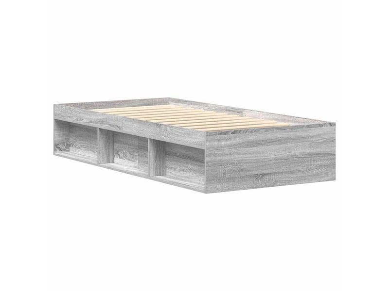  Lit simple- lit adulte -  cadre de lit sans matelas sonoma gris 100x200 cm  - Conforama C