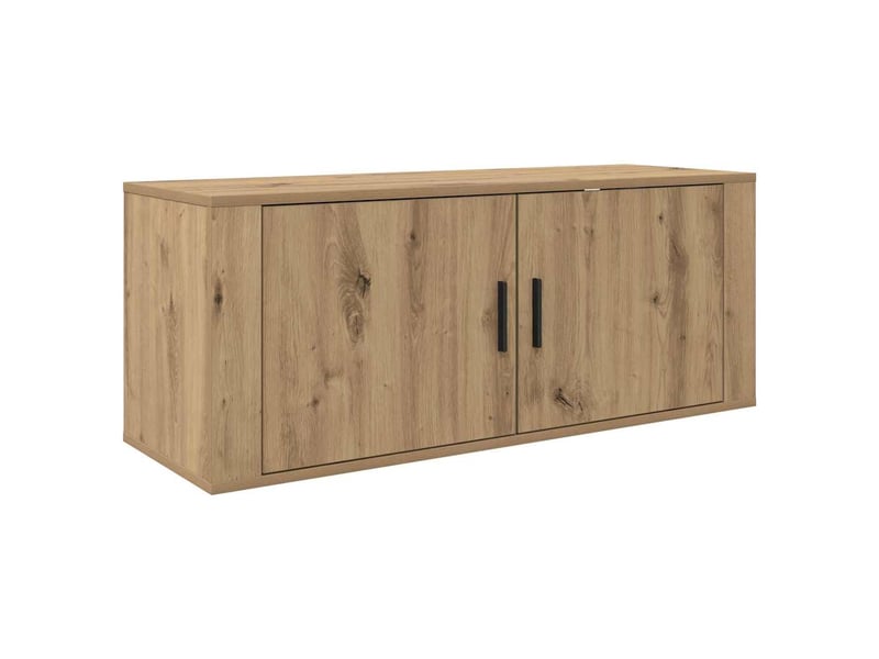  Meuble tv mural 100x34,5x40 cm chêne artisanal  - Conforama A