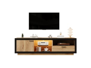 Meuble tv coloris bicolore 160 cm <strong>MIVRAY </strong>  <strong></strong>