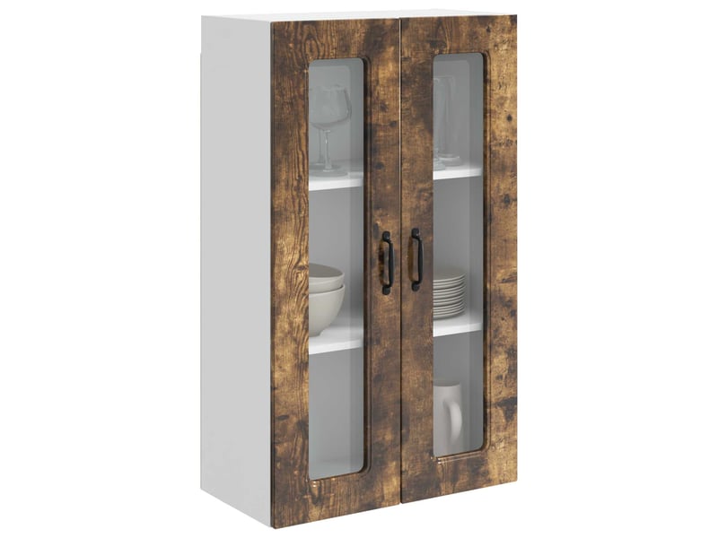  Meuble mural de cuisine | armoire de cuisine chêne fumé 60x31x100cm shl7733  - Conforama C