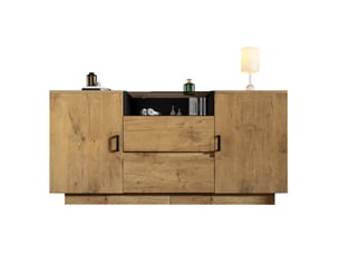 Buffet 2 porte(s) 2 tiroir(s) <strong>ROLIPO</strong> <strong></strong> - 40 cm coloris marron