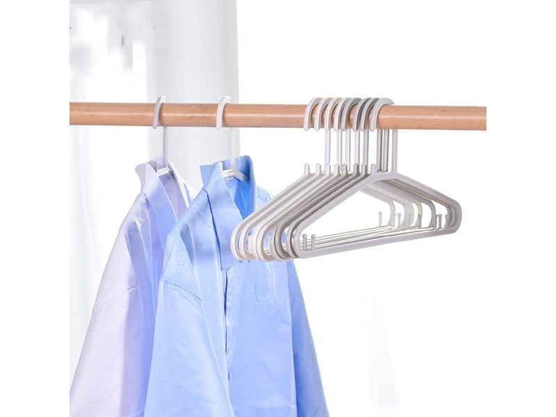  Cintres plastique lot de 20 blanc gain de place pour vêtements  - Conforama C