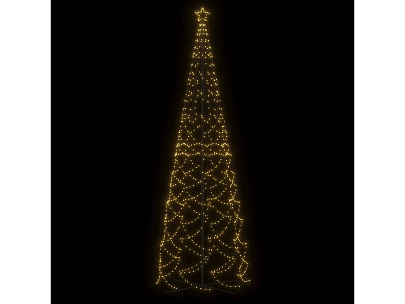 Sapin de noël - arbre de noël cône 1400 led blanc chaud 160x500 cm - Conforama D