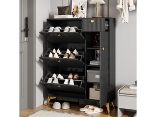 Meuble à chaussures 12 paire(s)  <strong>DZMDIP</strong>  <strong></strong> coloris noir