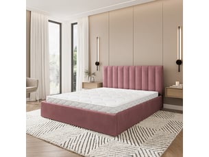 Lit coffre 180x200 cm <strong>MASSENO</strong> <strong></strong> coloris rose