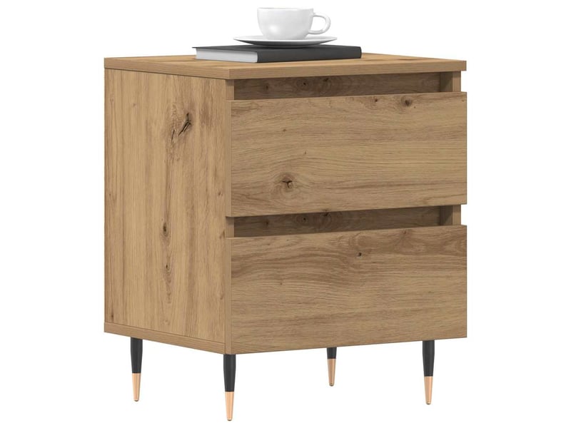  Table de chevet - cabinet de chevet - table de nuit 2 pc chêne artisanal 40 x 35 x 50 cm  - Conforama B