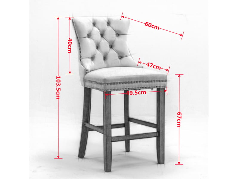  Tabouret de bar velours orange dossier haut capitonné bois cravdom  - Conforama E