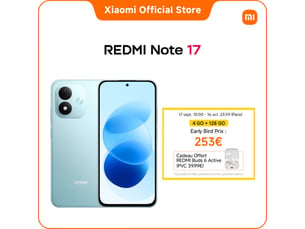 Smartphone 4g redmi note 17 6,99 amoled 120 hz 4 go 128 go sky teal