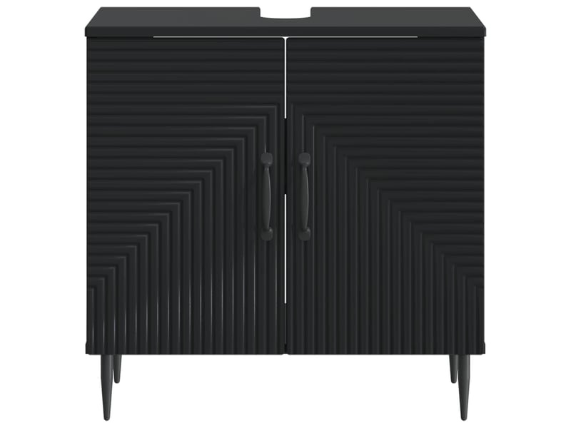  Meuble sous lavabo de salle de bain haarlem noir cf64896  - Conforama D