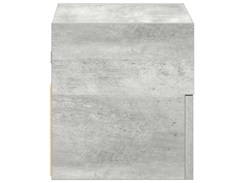 Table de chevet - cabinet de chevet - table de nuit murale gris béton 45x26x28,5 cm  - Conforama E