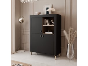 Buffet 3 porte(s) <strong>IDOHOME</strong> <strong></strong> - 97 cm coloris noir
