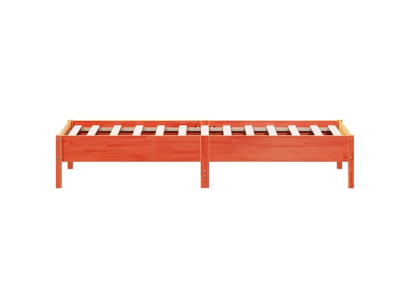  Lit simple- lit adulte -  cadre de lit sans matelas  marron 90x200 cm bois pin massif  - Conforama D