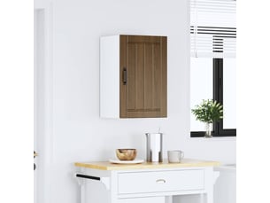 Meuble de rangement, armoire murale de cuisine lucca chêne marron bois ingénierie shl3901