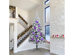 Ensemble de boules de noël xxl 4 pcs lilas ø 20 cm plastique